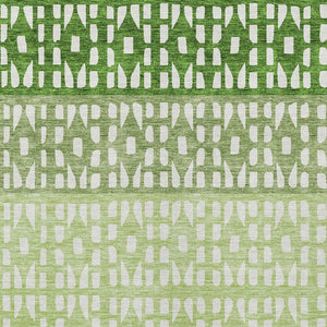 HomeRoots 5' Modern Sage Green and Ivory Geometric Indoor Outdoor Area Rug - Durable, Washable, Versatile Decor 10' X 14' 613848