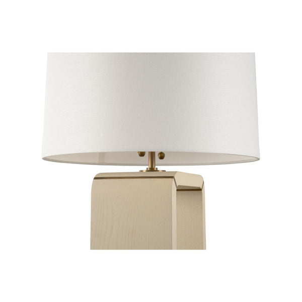 Wildwood Oak Island Table Lamp — Coastal Bleached Wood & Antique Brass Open Silhouette For Airy Ambient Lighting, 27" Tall 61385