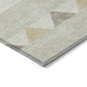 HomeRoots 5' Beige Ivory and Taupe Southwestern Area Rug - Durable, Washable, Perfect for Indoor/Outdoor Use 10' X 14' 613884