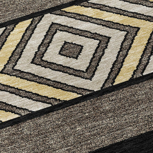 HomeRoots 5' Southwestern Indoor Outdoor Area Rug - Durable, Washable, Stylish, Perfect for High-Traffic Spaces 8' Round 613887