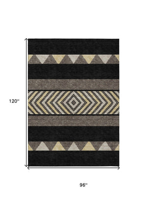 HomeRoots 5' Southwestern Indoor Outdoor Area Rug - Durable, Washable, Stylish, Perfect for High-Traffic Spaces 8' X 10' 613888