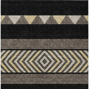 HomeRoots 5' Southwestern Indoor Outdoor Area Rug - Durable, Washable, Stylish, Perfect for High-Traffic Spaces 9' X 12' 613889
