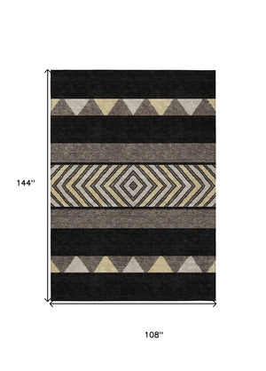 HomeRoots 5' Southwestern Indoor Outdoor Area Rug - Durable, Washable, Stylish, Perfect for High-Traffic Spaces 9' X 12' 613889