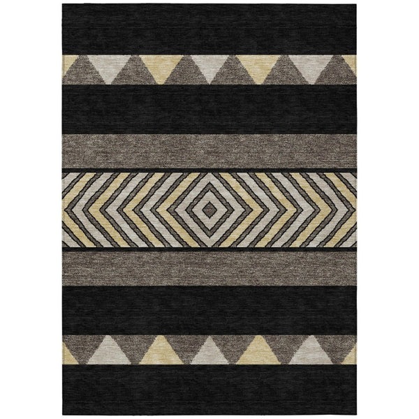 HomeRoots 5' Southwestern Indoor Outdoor Area Rug - Durable, Washable, Stylish, Perfect for High-Traffic Spaces 9' X 12' 613889