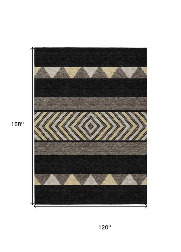 HomeRoots 5' Southwestern Indoor Outdoor Area Rug - Durable, Washable, Stylish, Perfect for High-Traffic Spaces 10' X 14' 613890