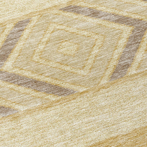 HomeRoots 5' Southwestern Area Rug - Washable, Stain-Resistant, Durable Indoor/Outdoor Design for Any Space 8' Round 613905