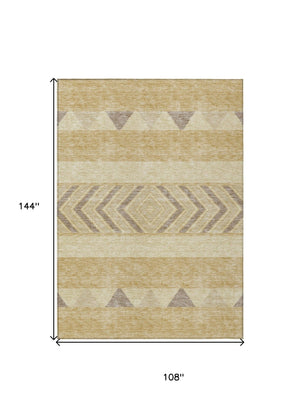 HomeRoots 5' Southwestern Area Rug - Washable, Stain-Resistant, Durable Indoor/Outdoor Design for Any Space 9' X 12' 613907