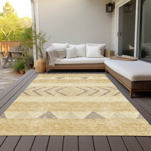 HomeRoots 5' Southwestern Area Rug - Washable, Stain-Resistant, Durable Indoor/Outdoor Design for Any Space 9' X 12' 613907