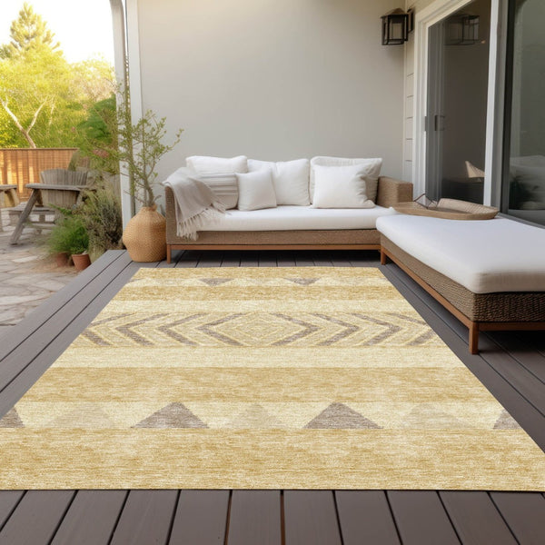 HomeRoots 5' Southwestern Area Rug - Washable, Stain-Resistant, Durable Indoor/Outdoor Design for Any Space 9' X 12' 613907