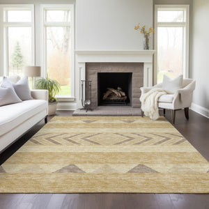 HomeRoots 5' Southwestern Area Rug - Washable, Stain-Resistant, Durable Indoor/Outdoor Design for Any Space 9' X 12' 613907