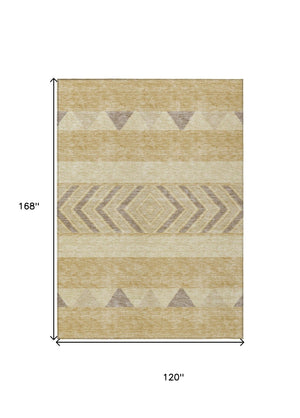 HomeRoots 5' Southwestern Area Rug - Washable, Stain-Resistant, Durable Indoor/Outdoor Design for Any Space 10' X 14' 613908