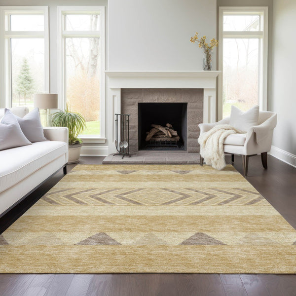 HomeRoots 5' Southwestern Area Rug - Washable, Stain-Resistant, Durable Indoor/Outdoor Design for Any Space 10' X 14' 613908