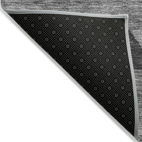 HomeRoots 5' Versatile Gray Charcoal and Silver Southwestern Indoor Outdoor Area Rug for Stylish Living Spaces 5' X 8' 613910