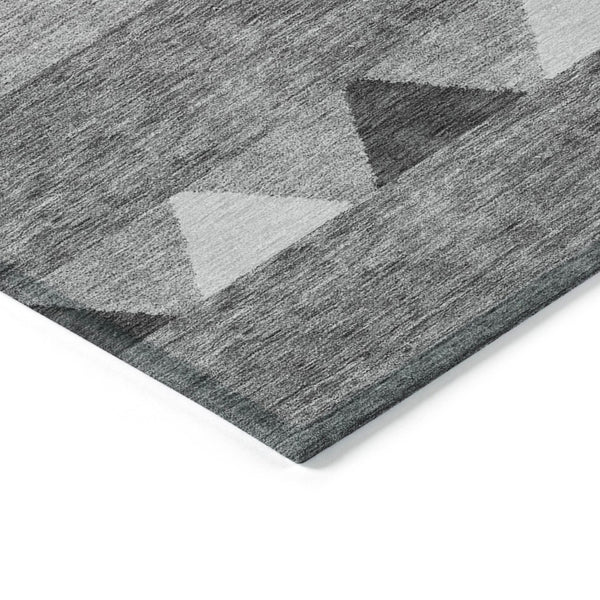 HomeRoots 5' Versatile Gray Charcoal and Silver Southwestern Indoor Outdoor Area Rug for Stylish Living Spaces 9' X 12' 613913