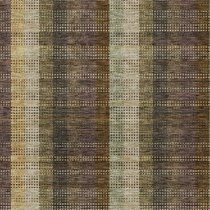 HomeRoots 5' Stylish Brown Taupe and Plum Plaid Area Rug - Durable, Washable, Perfect for Indoor & Outdoor Use 10' X 14' 613962
