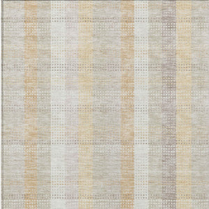 HomeRoots 5' Classic Plaid Indoor Outdoor Area Rug in Ivory Beige and Tan - Durable, Washable, Versatile Design 5' X 8' 613970
