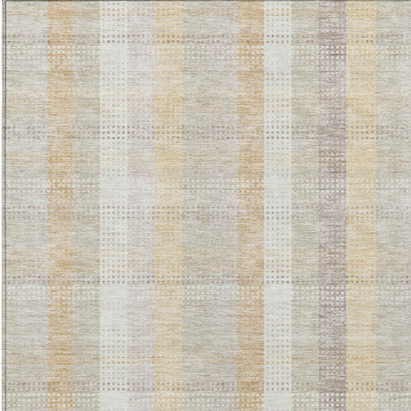 HomeRoots 5' Classic Plaid Indoor Outdoor Area Rug in Ivory Beige and Tan - Durable, Washable, Versatile Design 5' X 8' 613970