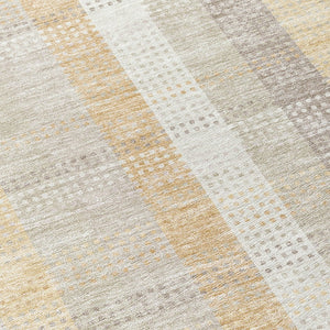 HomeRoots 5' Classic Plaid Indoor Outdoor Area Rug in Ivory Beige and Tan - Durable, Washable, Versatile Design 8' Round 613971