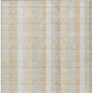 HomeRoots 5' Classic Plaid Indoor Outdoor Area Rug in Ivory Beige and Tan - Durable, Washable, Versatile Design 9' X 12' 613973