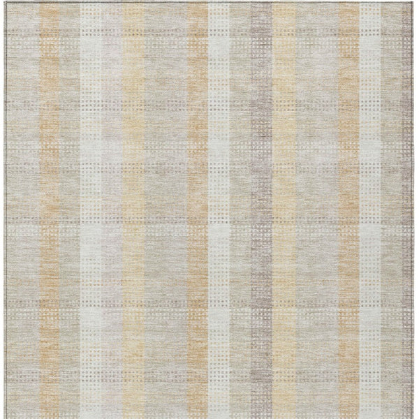 HomeRoots 5' Classic Plaid Indoor Outdoor Area Rug in Ivory Beige and Tan - Durable, Washable, Versatile Design 9' X 12' 613973