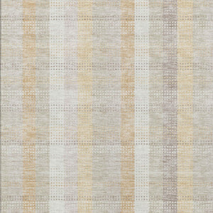 HomeRoots 5' Classic Plaid Indoor Outdoor Area Rug in Ivory Beige and Tan - Durable, Washable, Versatile Design 9' X 12' 613973