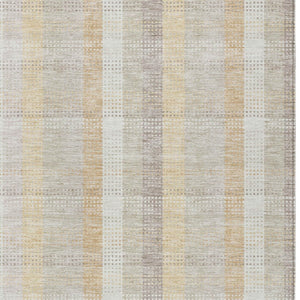 HomeRoots 5' Classic Plaid Indoor Outdoor Area Rug in Ivory Beige and Tan - Durable, Washable, Versatile Design 10' X 14' 613974