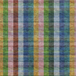 HomeRoots 5' Timeless Navy Blue Pink and Sage Plaid Washable Area Rug for Indoor or Outdoor Durability & Style 5' X 8' 613976