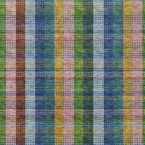 HomeRoots 5' Timeless Navy Blue Pink and Sage Plaid Washable Area Rug for Indoor or Outdoor Durability & Style 8' X 10' 613978