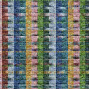 HomeRoots 5' Timeless Navy Blue Pink and Sage Plaid Washable Area Rug for Indoor or Outdoor Durability & Style 9' X 12' 613979
