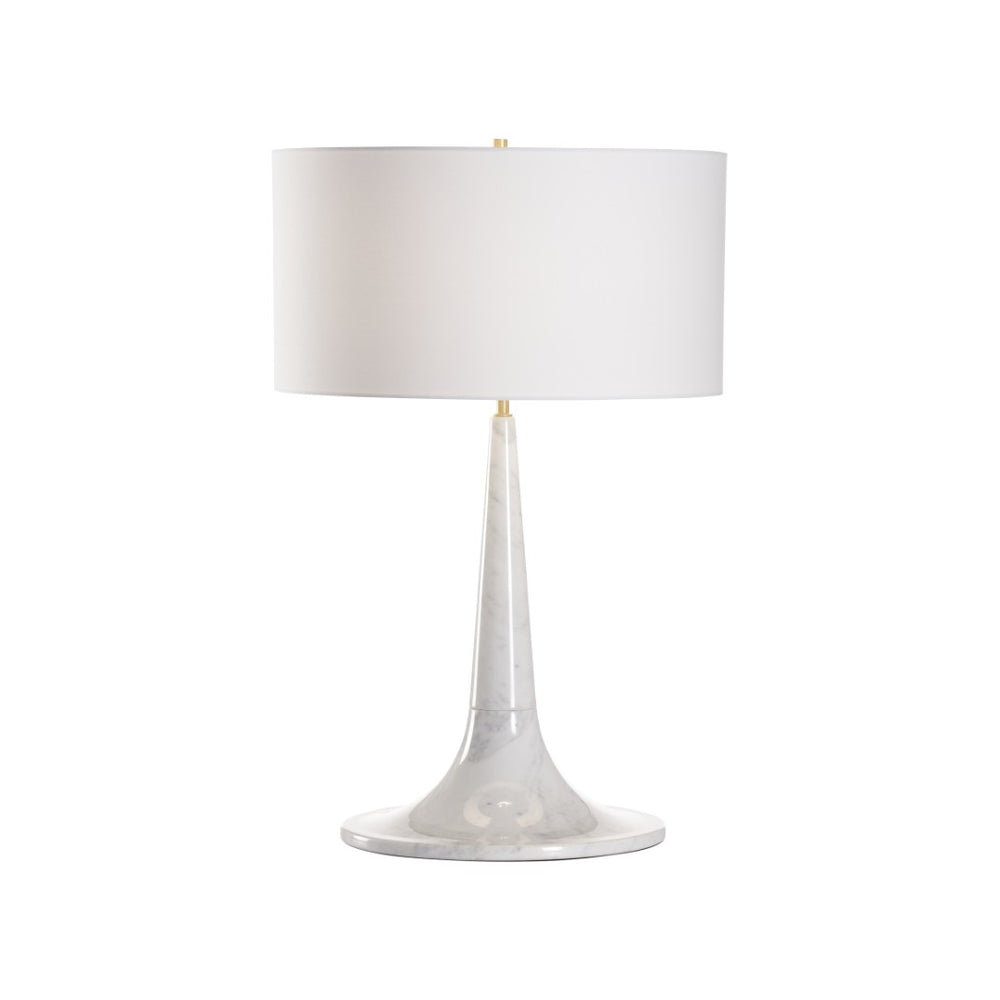 Wildwood Tulip Marble Table Lamp — Sculptural White Marble Tulip Silhouette, Warm Ambient Light For Living Spaces 61398