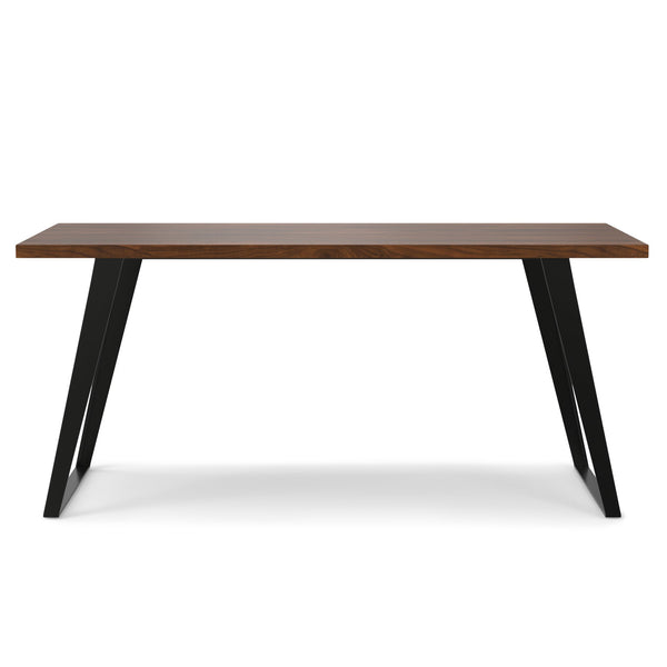 English Elm Lowry Dining Table - Modern Solid Walnut Design With Tapered Iron Legs For Stylish Versatile Seating B136P266900