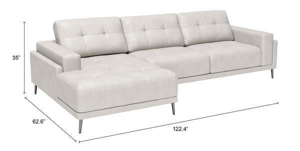 Bliss LAF Chaise Sectional Beige 110371 Zuo Modern