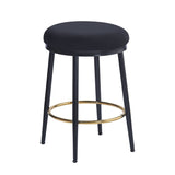 Christopher Knight Home® - Noble House - - 24.75'' Modern Counter Stools Set Of 4,Black Counter Stools With Iron Frame,Sponge Cushion,Footrest,Suitable For Kitchen/Bedroom/Dining Room.