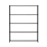 Hearth and Haven Yoke Five Layer Storage Rack with Wheels and Metal Frame, Black W1668P162573