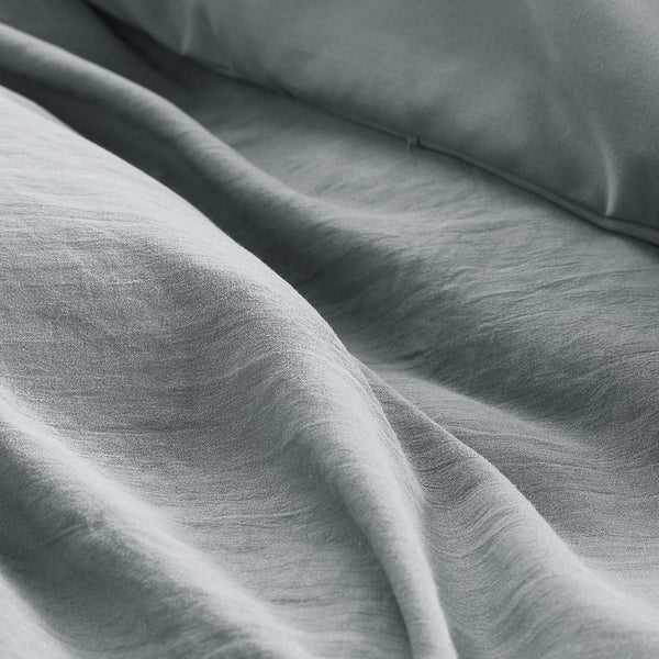 JLA Home Comfort Spaces - Soft Pinch-Pleat Comforter Set with Pre-Washed Microfiber, Lightweight Loft & Year-Round Cozy Breathability Blue/Grey AM10-0464