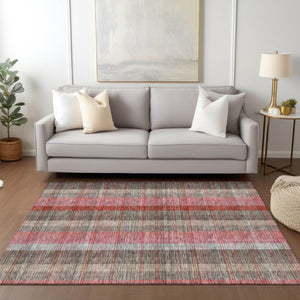 HomeRoots 5' Classic Plaid Washable Area Rug for Indoor and Outdoor Use - Durable, Stylish, Easy Care Design 5' X 8' 614000