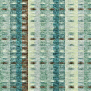 HomeRoots 5' Sage Mint Green and Teal Blue Plaid Washable Area Rug for Indoor and Outdoor Durability and Style 9' X 12' 614009