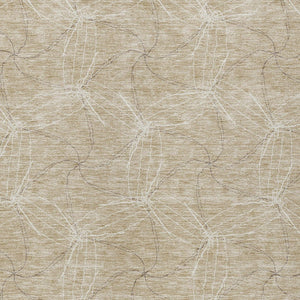 HomeRoots 5' Beige and Ivory Geometric Indoor Outdoor Rug - Stylish, Durable, Machine Washable for All Spaces 5' X 8' 614054