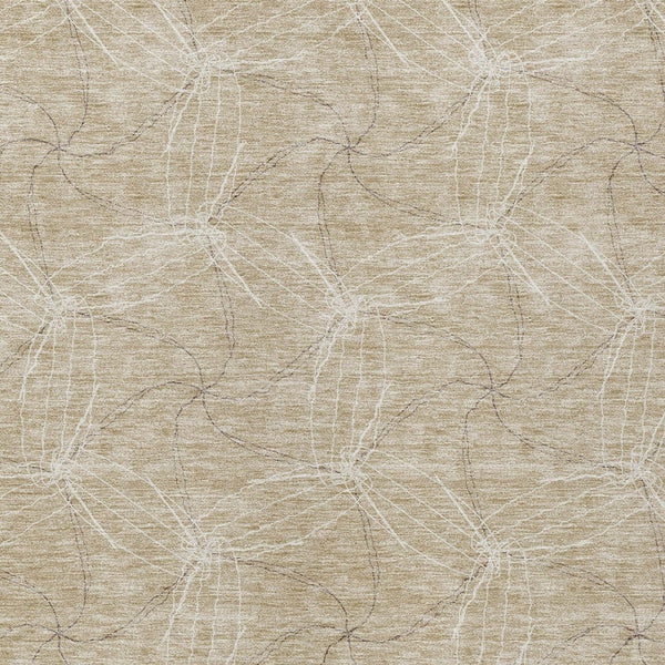 HomeRoots 5' Beige and Ivory Geometric Indoor Outdoor Rug - Stylish, Durable, Machine Washable for All Spaces 8' X 10' 614056