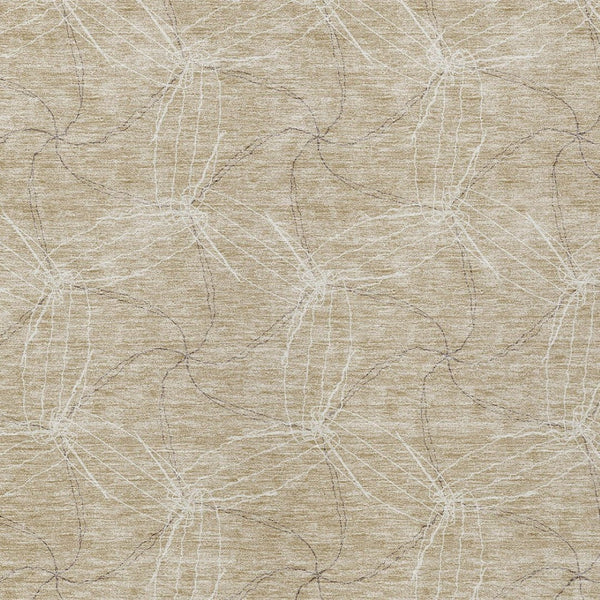 HomeRoots 5' Beige and Ivory Geometric Indoor Outdoor Rug - Stylish, Durable, Machine Washable for All Spaces 9' X 12' 614057