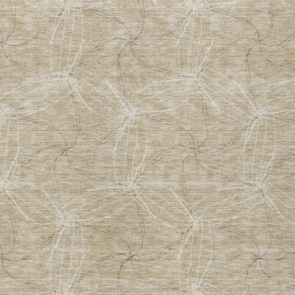 HomeRoots 5' Beige and Ivory Geometric Indoor Outdoor Rug - Stylish, Durable, Machine Washable for All Spaces 10' X 14' 614058