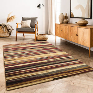 English Elm Bristol Multi-tone Geometric Area Rug Low Pile Neutral Living Room Floor Accent B186P452303