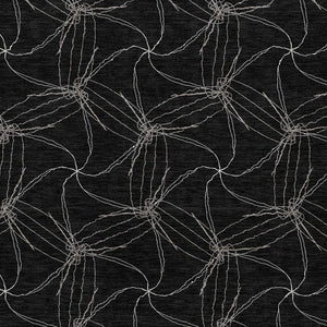 HomeRoots 5' Black and Ivory Geometric Area Rug - Stylish, Washable, Durable for Indoor and Outdoor Use 5' X 8' 614060