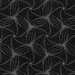 HomeRoots 5' Black and Ivory Geometric Area Rug - Stylish, Washable, Durable for Indoor and Outdoor Use 8' X 10' 614062