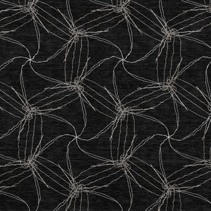 HomeRoots 5' Black and Ivory Geometric Area Rug - Stylish, Washable, Durable for Indoor and Outdoor Use 10' X 14' 614064