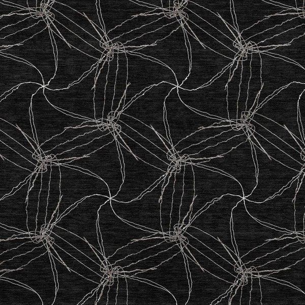 HomeRoots 5' Black and Ivory Geometric Area Rug - Stylish, Washable, Durable for Indoor and Outdoor Use 10' X 14' 614064