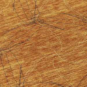 HomeRoots 5' Copper and Ivory Geometric Indoor Outdoor Area Rug - Stylish, Durable, Machine Washable Design 8' Round 614067