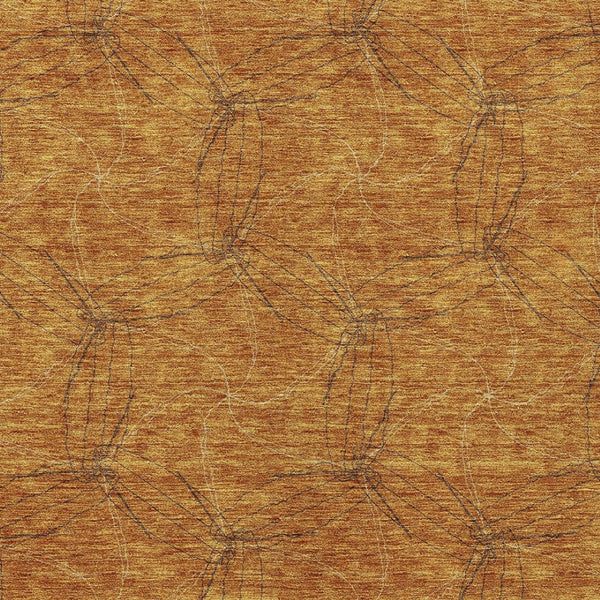 HomeRoots 5' Copper and Ivory Geometric Indoor Outdoor Area Rug - Stylish, Durable, Machine Washable Design 8' X 10' 614068