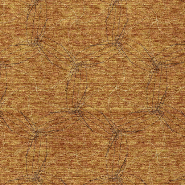 HomeRoots 5' Copper and Ivory Geometric Indoor Outdoor Area Rug - Stylish, Durable, Machine Washable Design 10' X 14' 614070