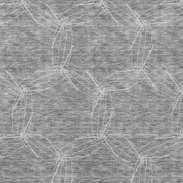 HomeRoots 5' Gray and Ivory Geometric Washable Area Rug for Indoor and Outdoor Use - Durable & Stylish 5' X 8' 614072